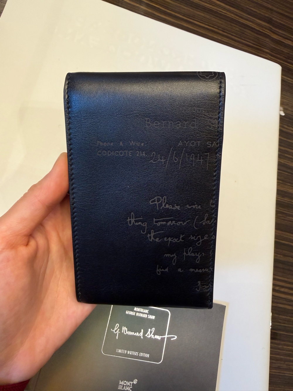 Brand New Montblanc George Bernard Shaw Limited Writers Edition Wallet